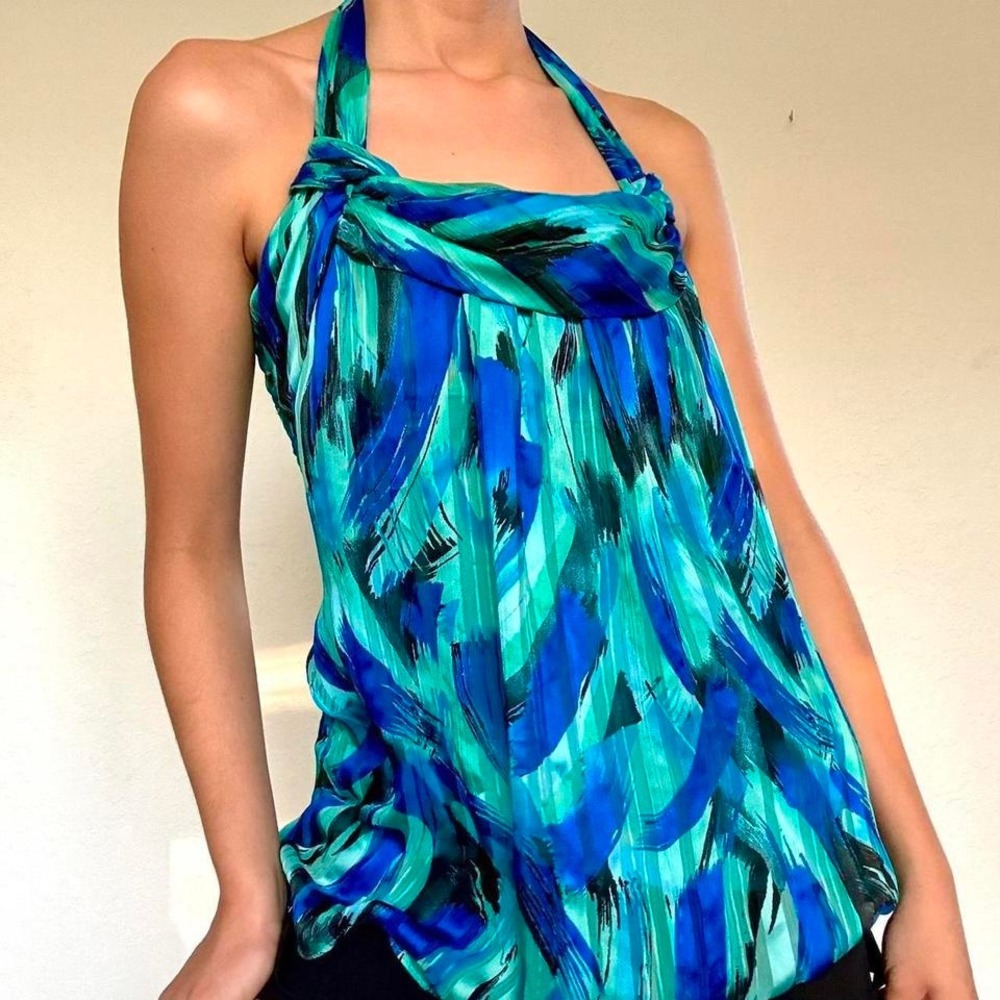 Y2K Cache Abstract Halter Top - Picture 5 of 7